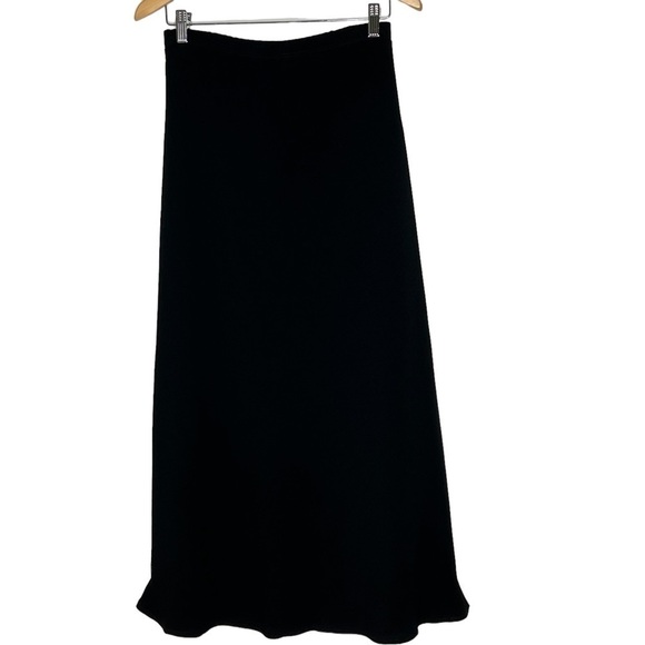 NWT ZELDA 90's Black Crepe Trumpet Meryl Maxi Skirt Size 10 - Picture 4 of 11